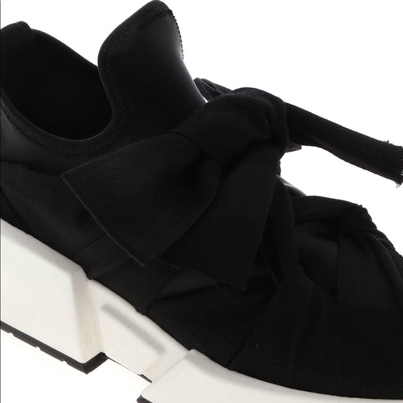 MM6 Black Bow Tie Chunky Neoprene Sneakers 7/37 - Picture 5 of 16
